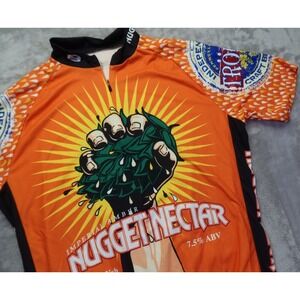 Nugget Nectar Troegs Craft Brewery Cycling Jersey Men's Size L Sugoi Hershey, PA
